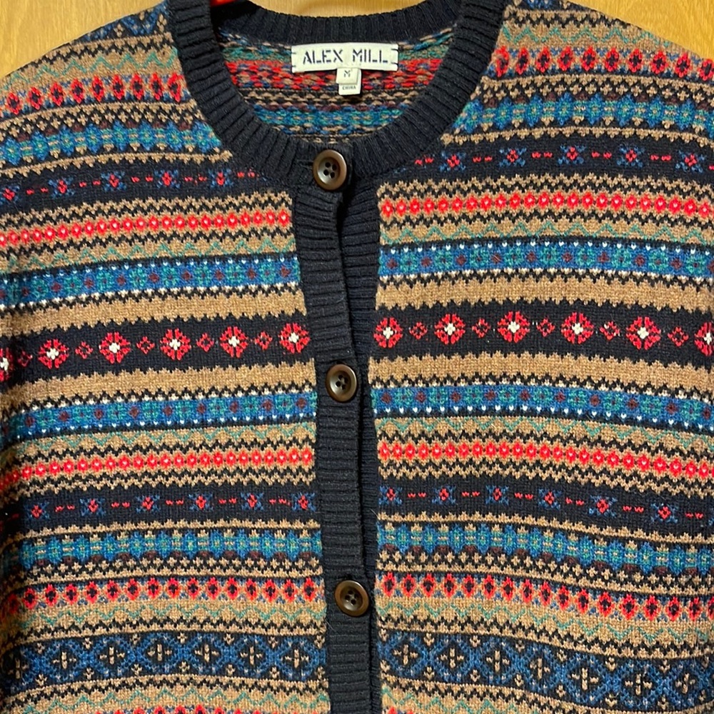 Women’s multi stripe cardigan sweater